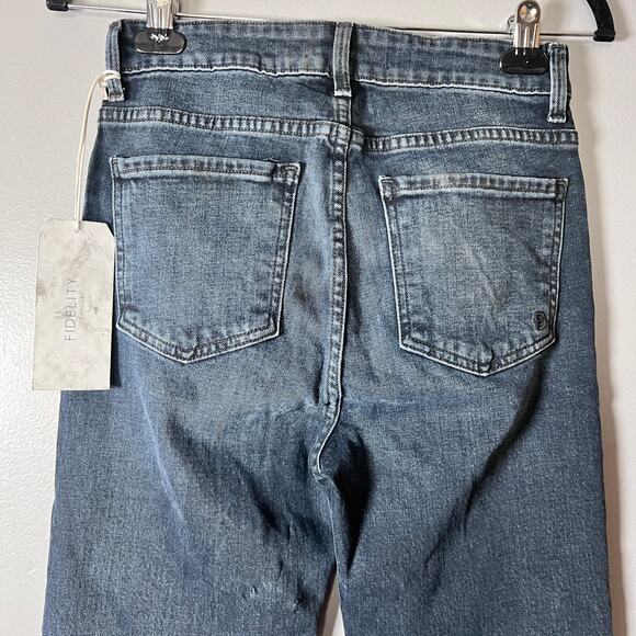 Fidelity Denim Jeans Women’s Size 26 Blue Slim Straight FLAWS: SAMPLE/ Holes - Picture 6 of 10